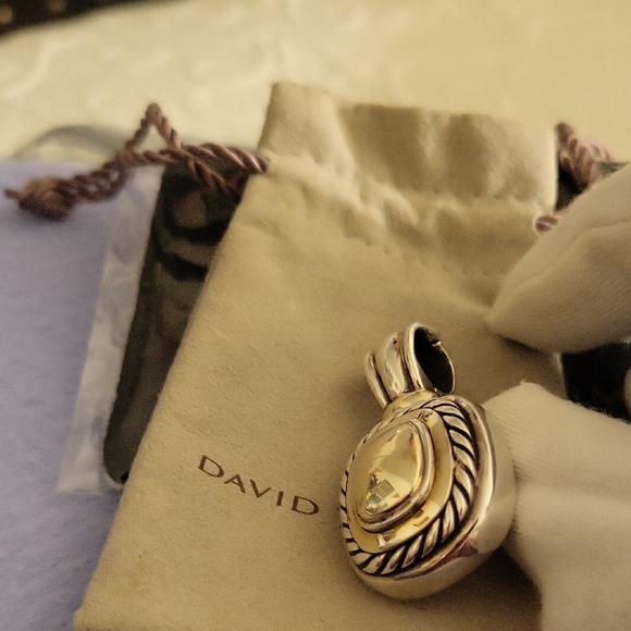 David Yurman Silver and Gold  Pendant - Picture 8 of 15